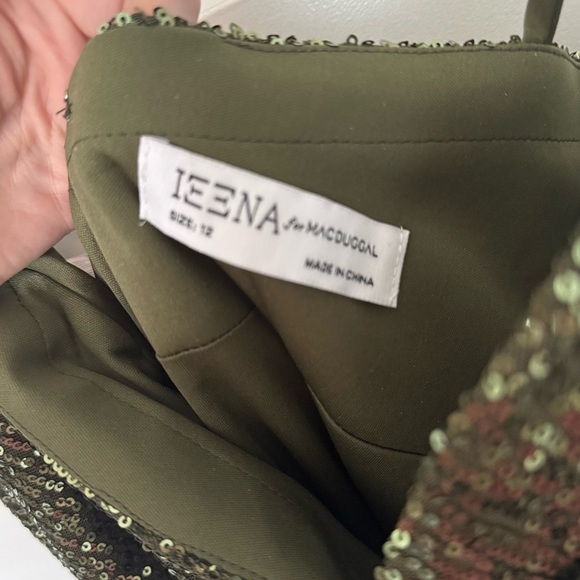 Mac Duggal 11272 Elegant Olive Green Sequin Dress - Picture 6 of 9